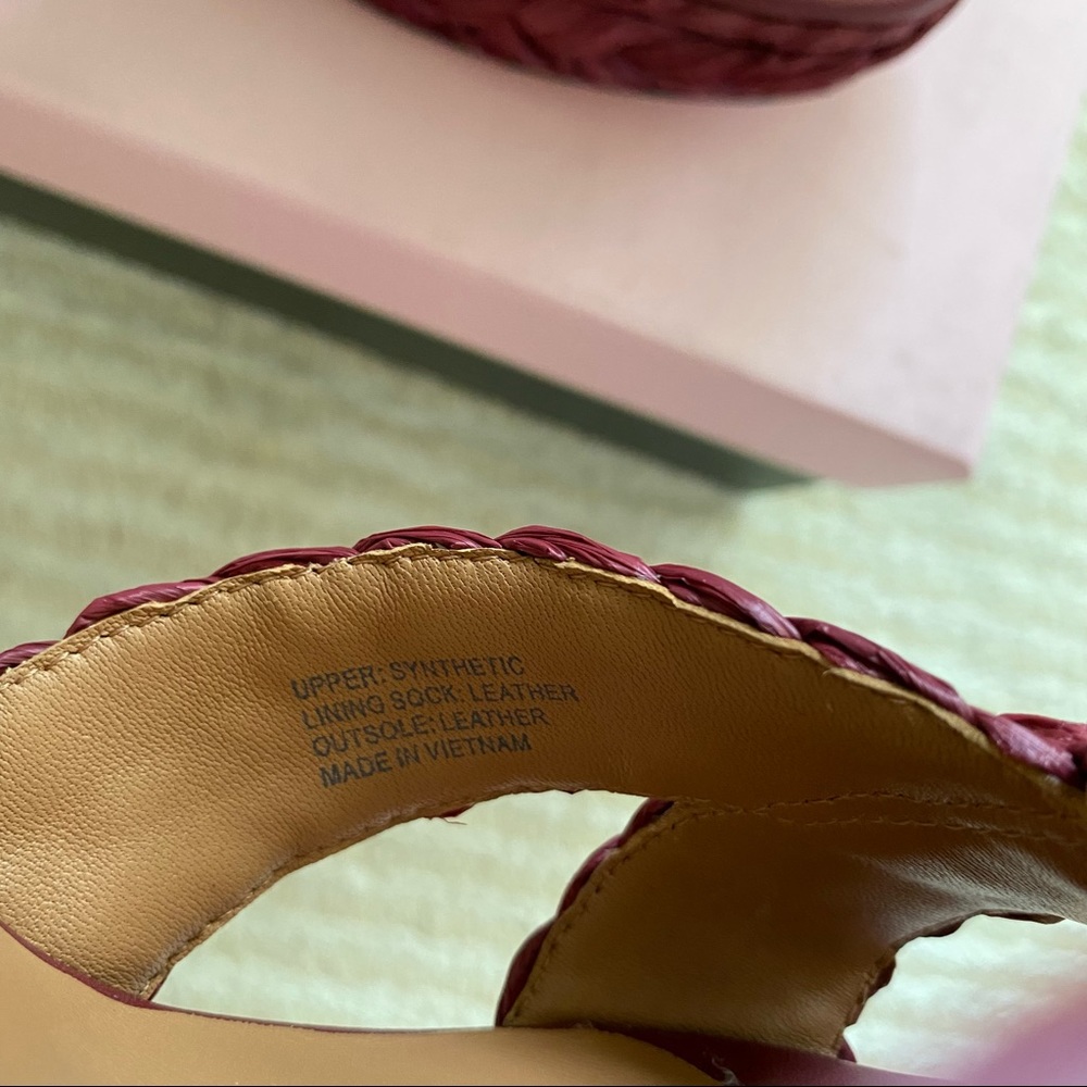 NWT Kate Spade Disco Raffia platform sandals - Picture 8 of 16